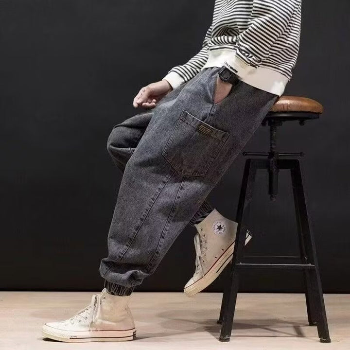 Ethan | Raka Ben Jeans Med Cargofickor För Herrar 3