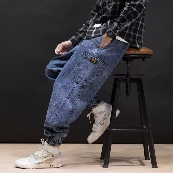 Ethan | Raka Ben Jeans Med Cargofickor För Herrar 5