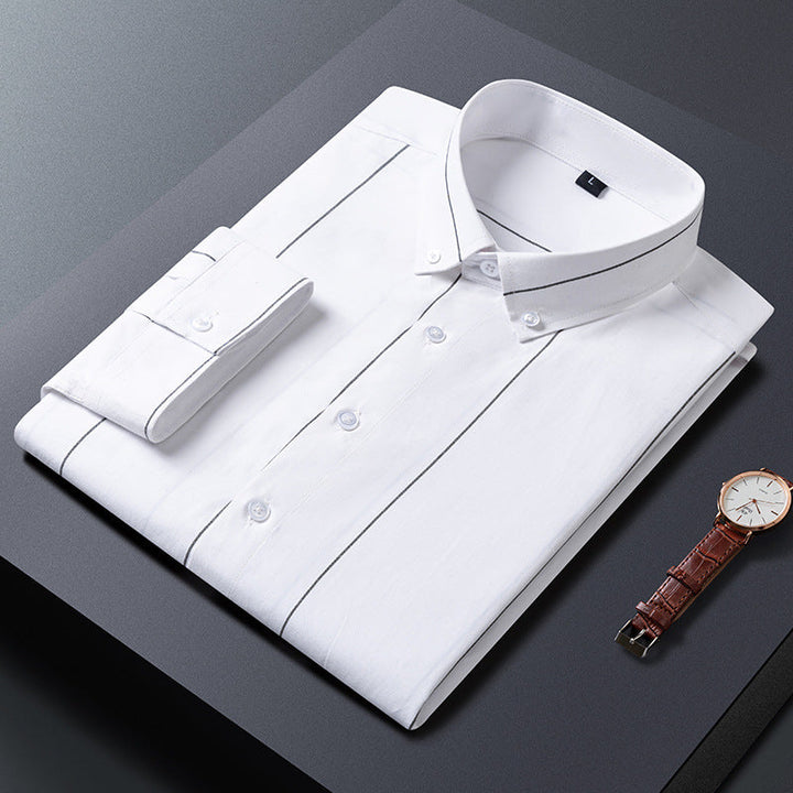 Ethan | Randig Kortärmad Skjorta Slim Fit för Varmt Väder 2