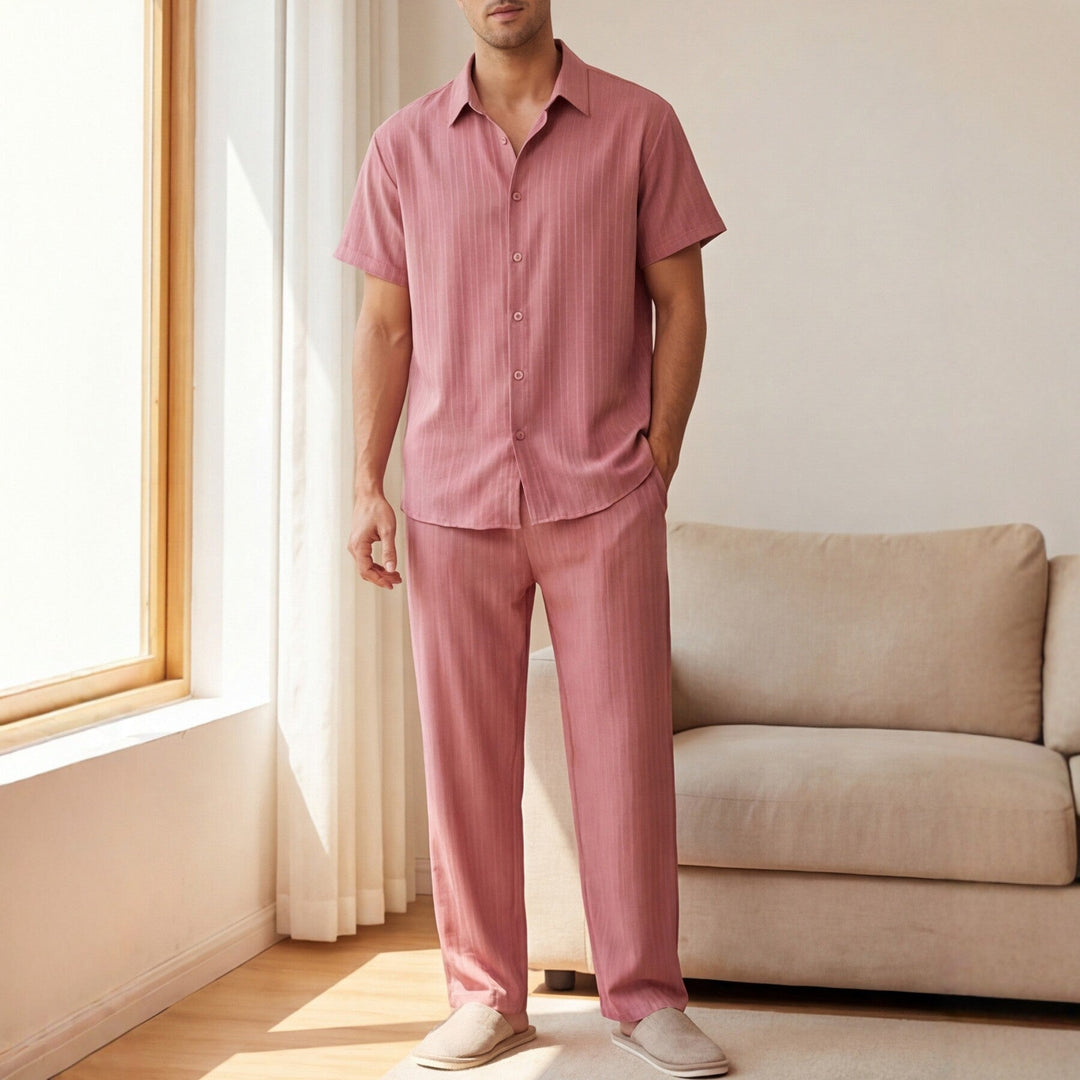 Ethan | Randig Lätt Loungewear Set för Avslappnad Stil 1