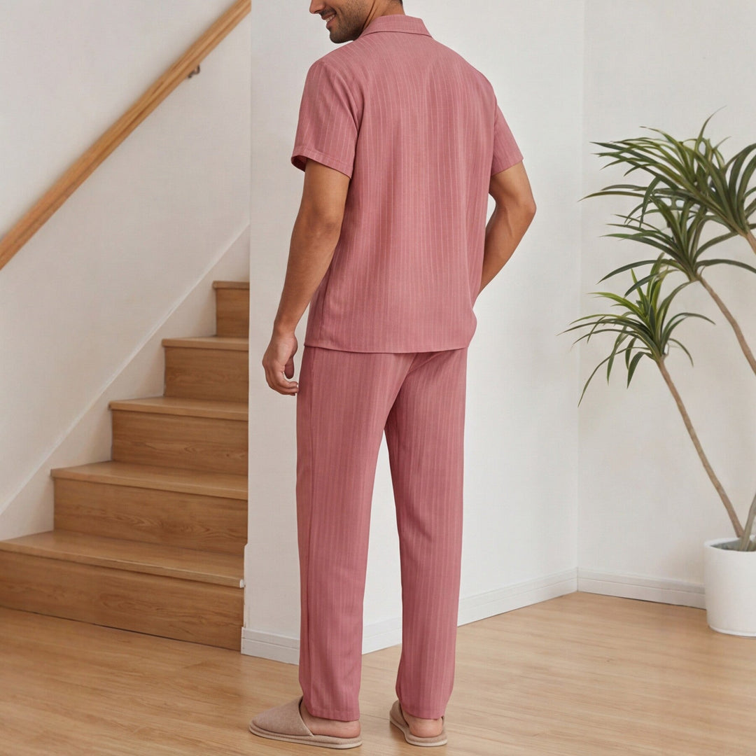Ethan | Randig Lätt Loungewear Set för Avslappnad Stil 3