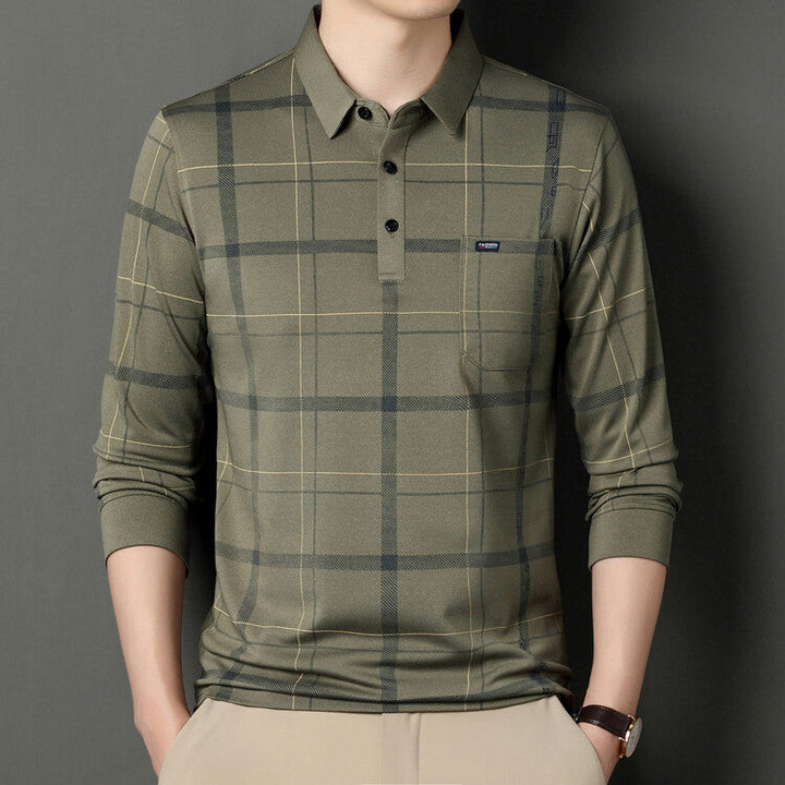 Ethan | Randig Slim Fit Herrpoloskjorta Med Klassisk Stil 2