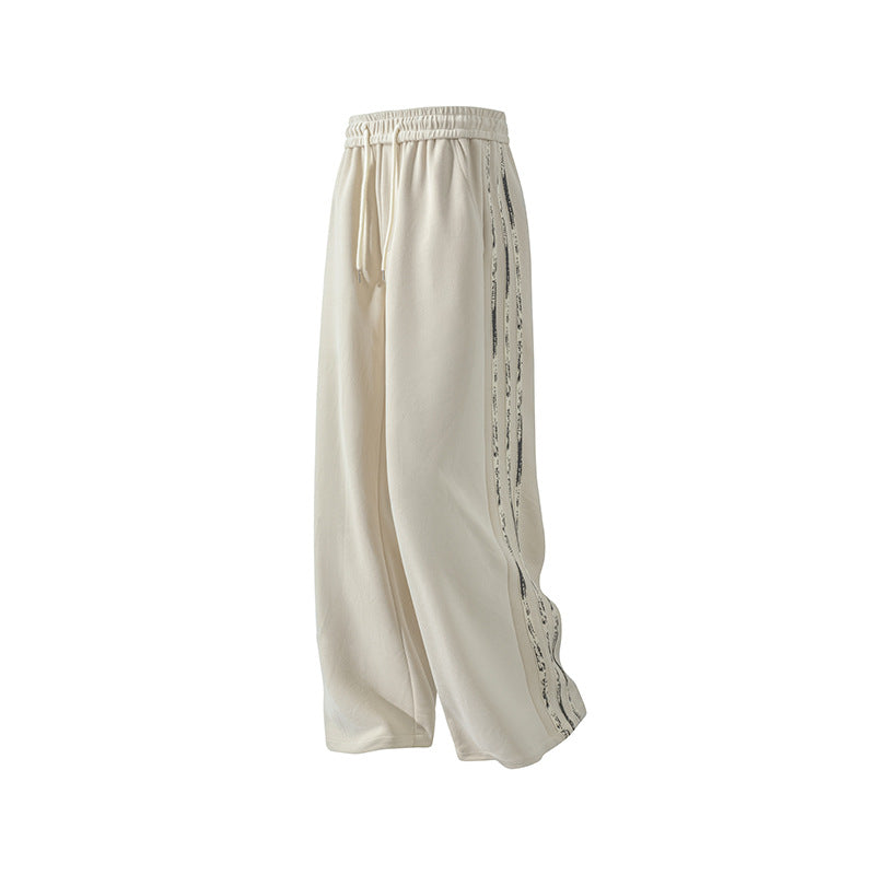 Ethan | Retro Raka Ben Byxor med Drapering 0