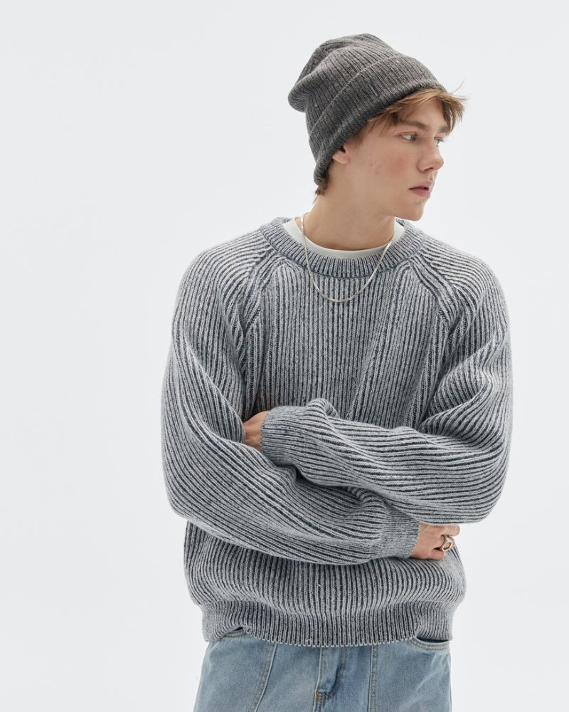 Ethan | Ribbstickad Avslappnad Herrtröja i Modern Stil 1