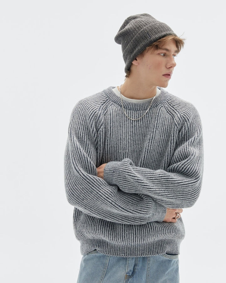 Ethan | Ribbstickad Avslappnad Herrtröja i Modern Stil 1