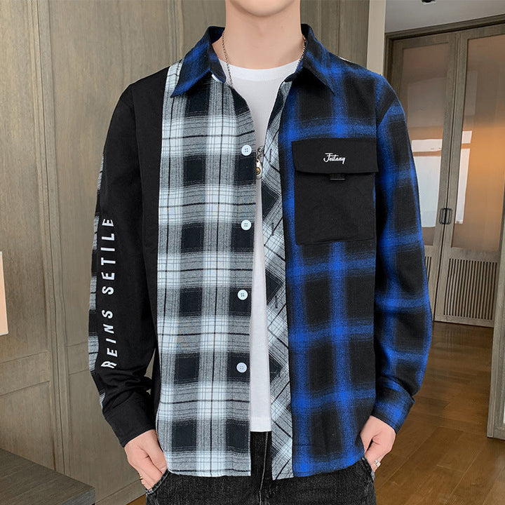 Ethan | Rutiga Långärmade Arbetsskjortor för Män 0