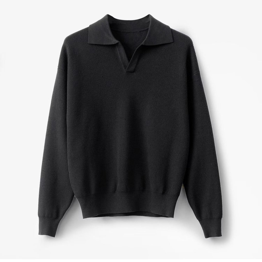 Ethan | Slim Fit Enfärgad Herr Tröja Med Långa Ärmar 1
