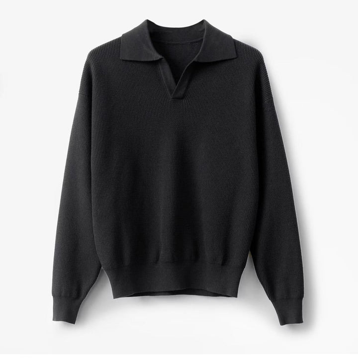 Ethan | Slim Fit Enfärgad Herr Tröja Med Långa Ärmar 1