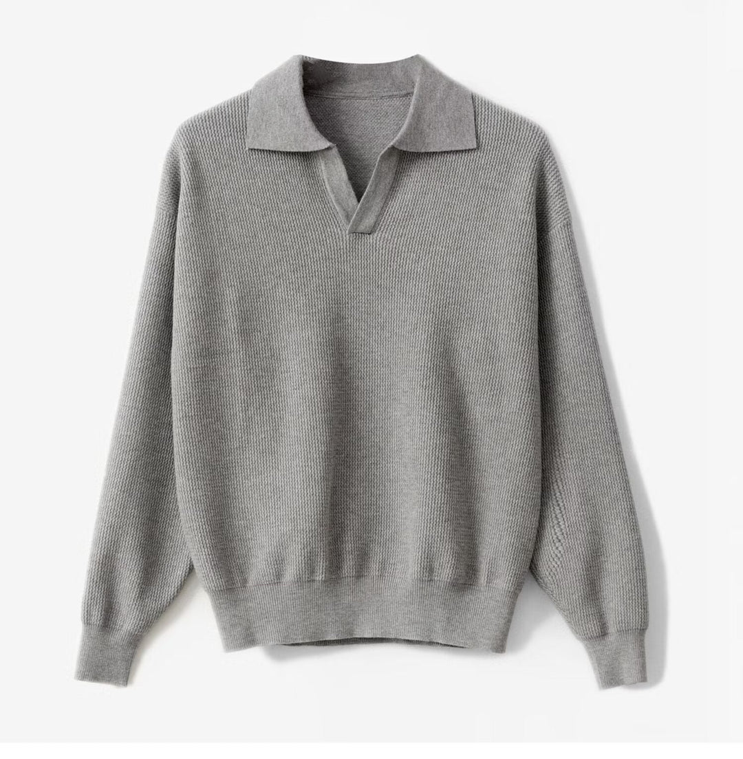 Ethan | Slim Fit Enfärgad Herr Tröja Med Långa Ärmar 2
