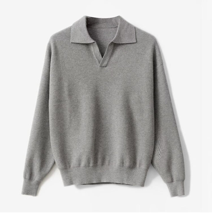 Ethan | Slim Fit Enfärgad Herr Tröja Med Långa Ärmar 2