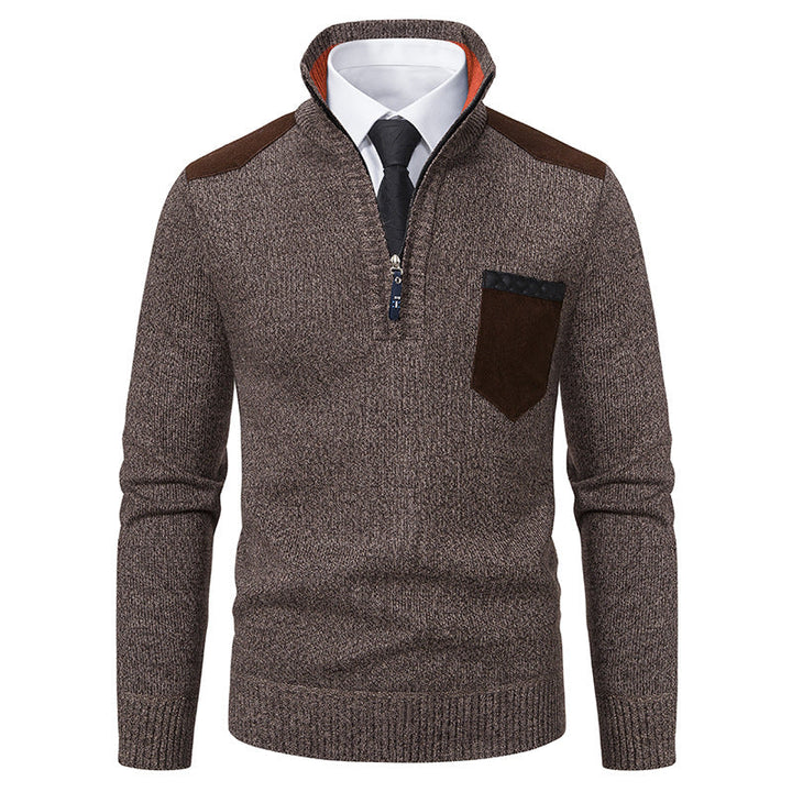Ethan | Slim Fit Fleece-Lined Winter Sweater 1