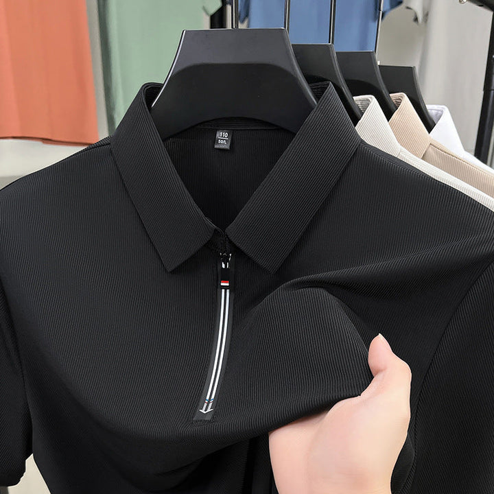 Ethan | Slim Fit Halv Dragkedja Polotröja för Sommarbruk 0