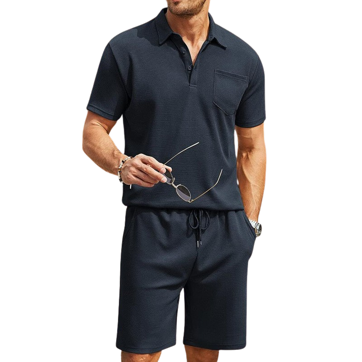 Ethan | Slim Fit Kavajkrage Pikétröja för Sommar 1