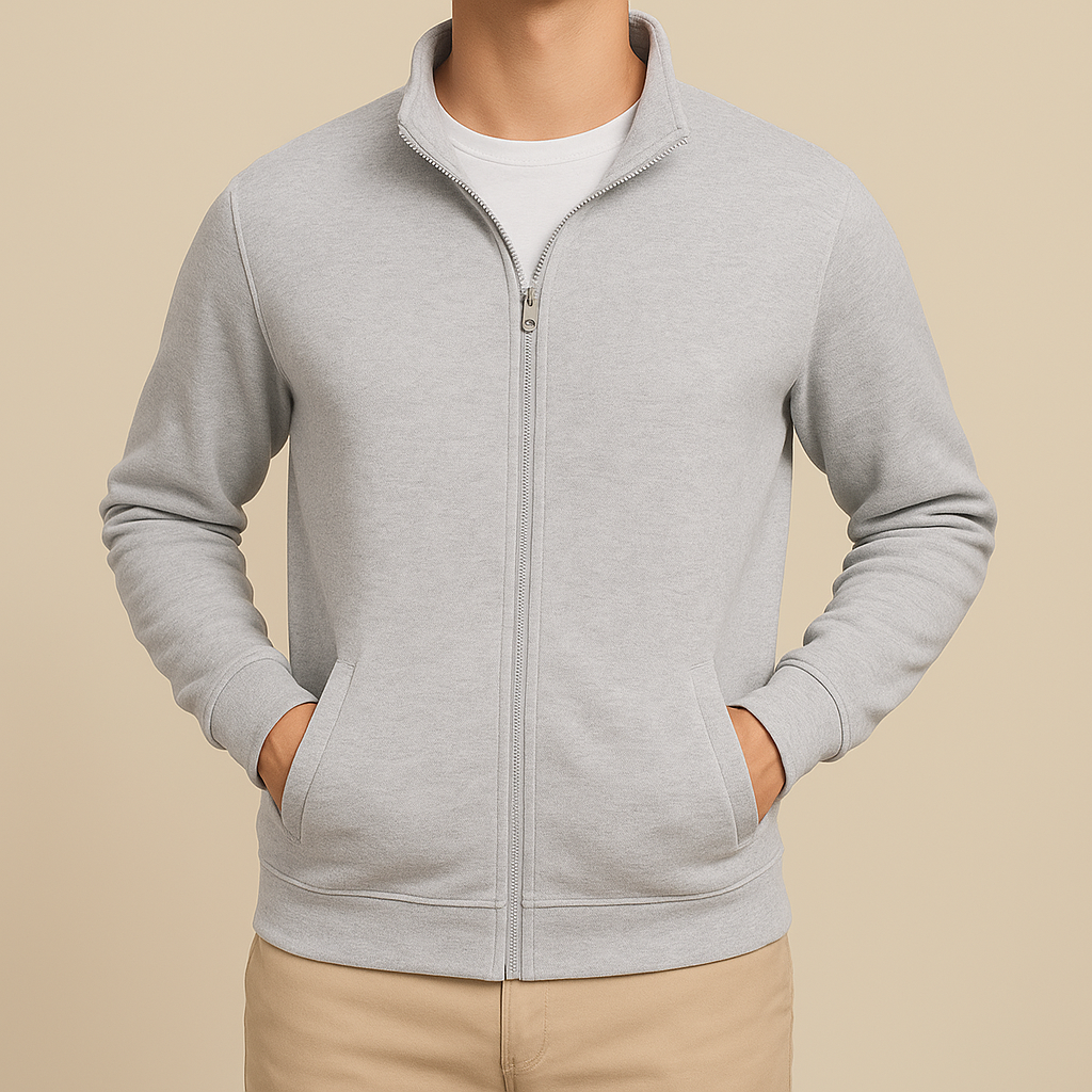Ethan | Slim Fit Långärmad Zip-Cardigan för Vardagsanvändning 1