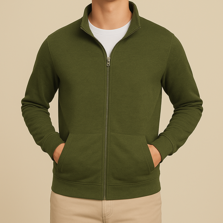 Ethan | Slim Fit Långärmad Zip-Cardigan för Vardagsanvändning 2