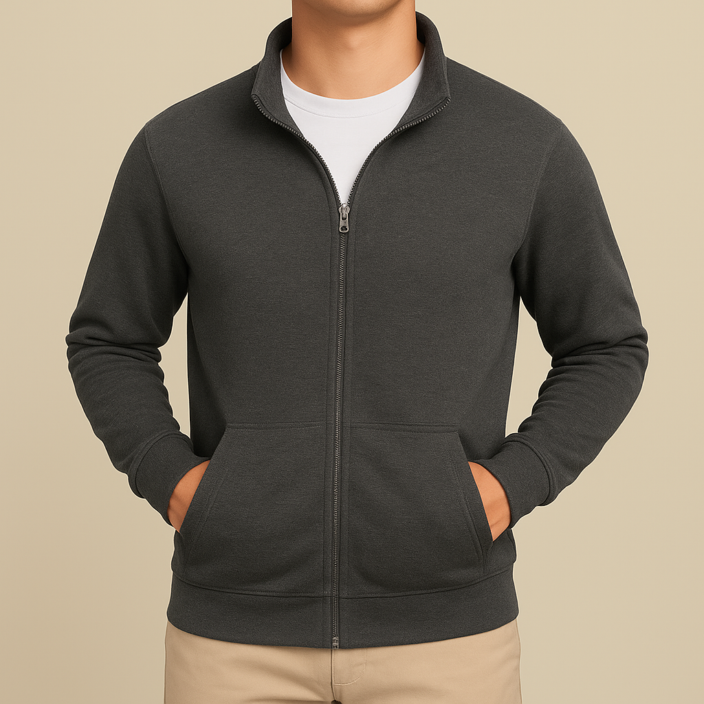 Ethan | Slim Fit Långärmad Zip-Cardigan för Vardagsanvändning 3