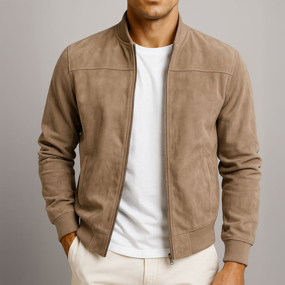 Ethan | Slim Fit Minimalistisk Herrjacka med Bomberdesign 0