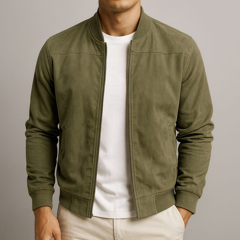 Ethan | Slim Fit Minimalistisk Herrjacka med Bomberdesign 2