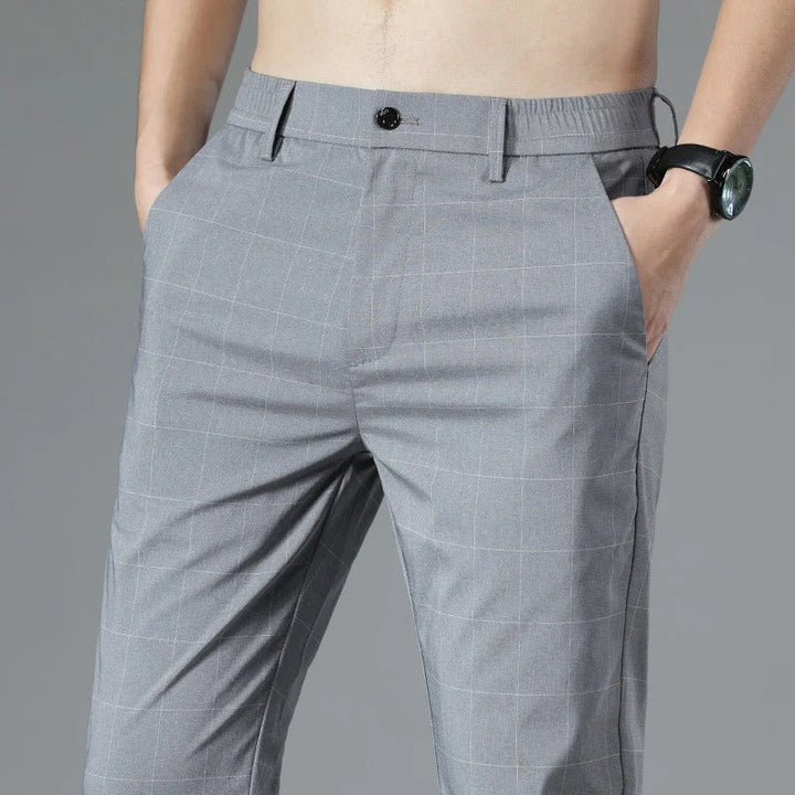 Ethan | Slim Fit Rutig Croppade Byxor för Sommaren 2