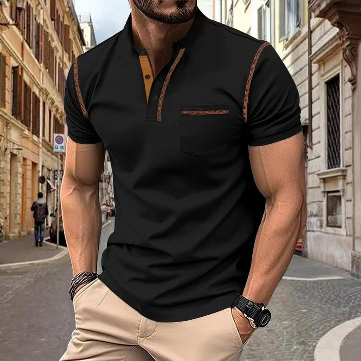 Ethan | Slim Fit Snabbtorkande Pikétröja för Män 2