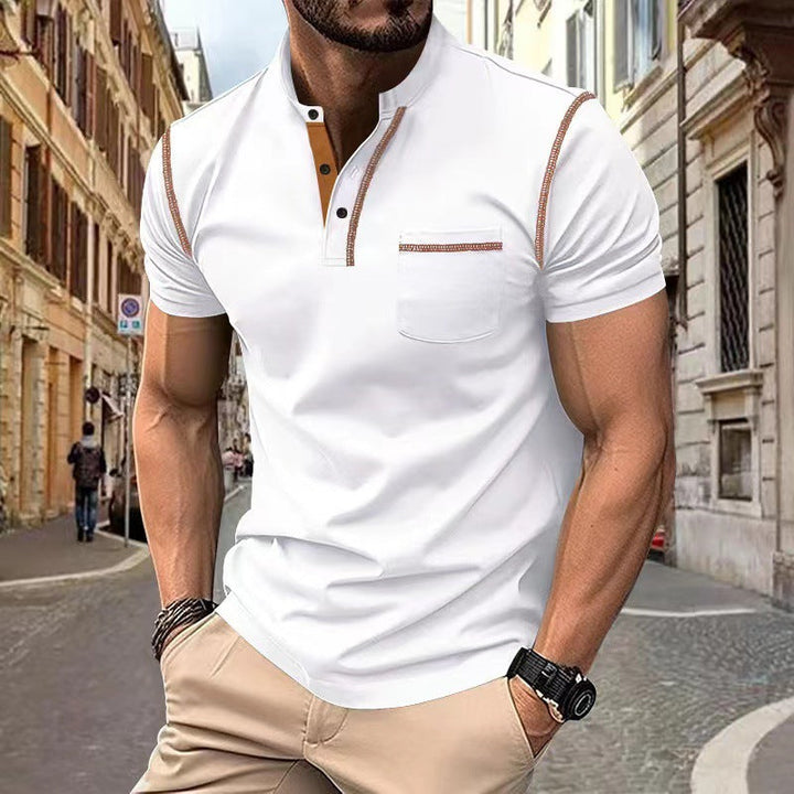 Ethan | Slim Fit Snabbtorkande Pikétröja för Män 3