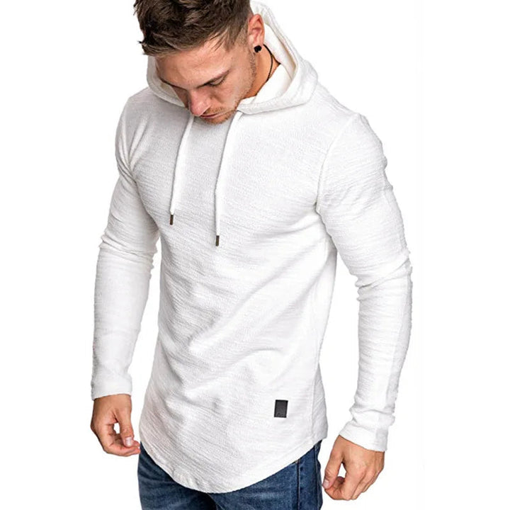 Ethan | Slim Fit Stickad Hoodie Män med Justerbar Huva 0