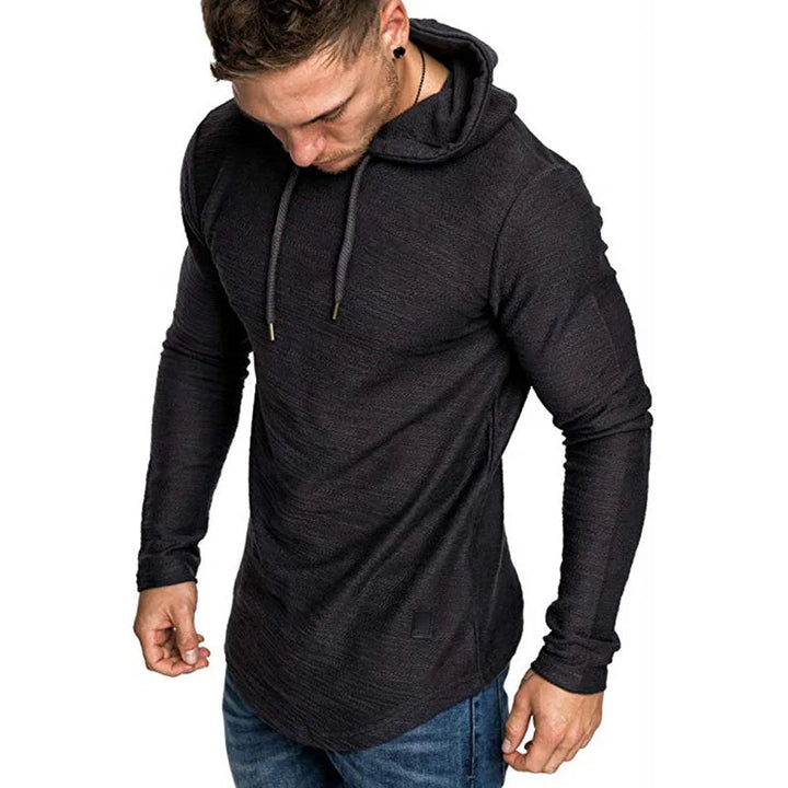 Ethan | Slim Fit Stickad Hoodie Män med Justerbar Huva 4