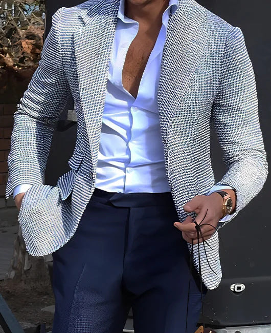 Ethan | Slim Fit Vårkavaj Med Vertikala Ränder 1