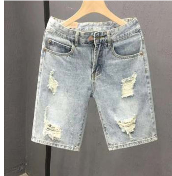 Ethan | Slitna Denimshorts med Mellanhög Midja 2