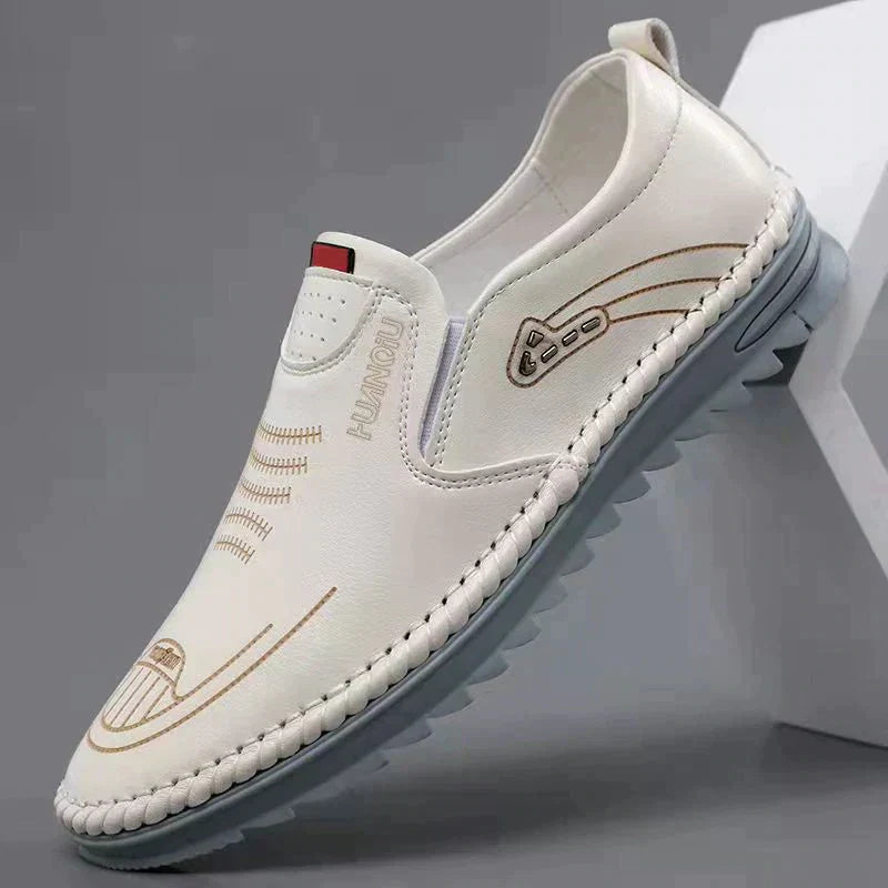 Ethan | Snygga Andningsbara Herr Sneakers i Läderlook 2