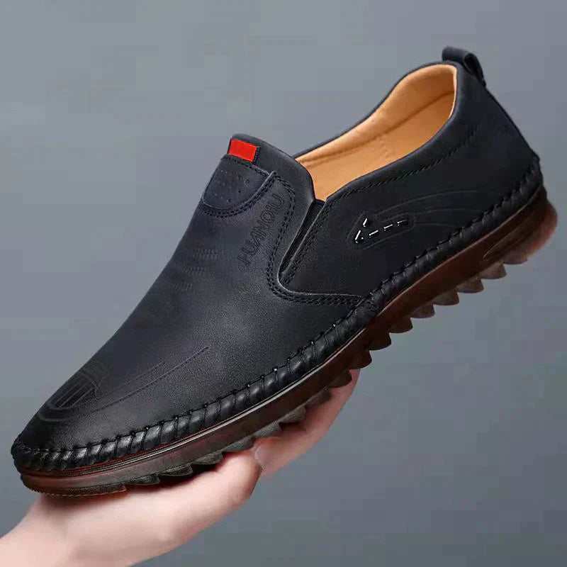 Ethan | Snygga Andningsbara Herr Sneakers i Läderlook 3