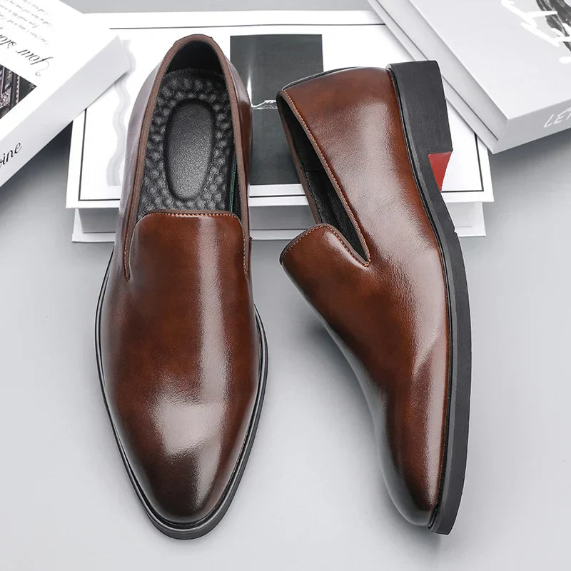 Ethan | Stiliga Vadderade Herrloafers i Konstläder 1