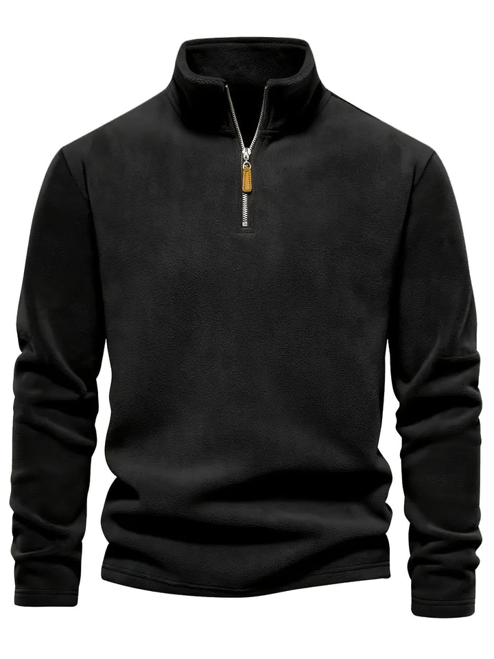 Ethan | Stilren Halv-Zip Tröja med Ståkrage och Långa Ärmar 2