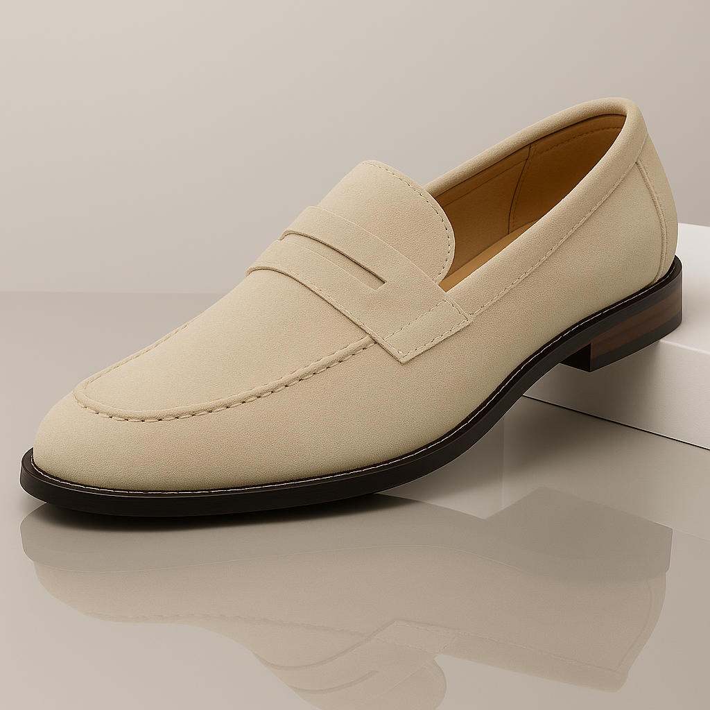 Ethan | Stylish Ergonomic Herr Loafers i Brun Mocka 3