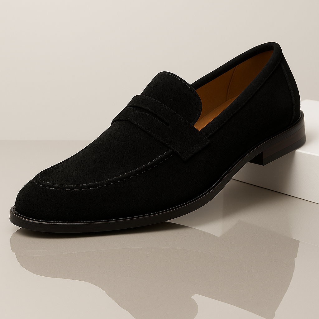 Ethan | Stylish Ergonomic Herr Loafers i Brun Mocka 4