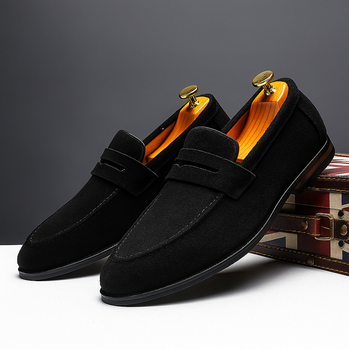 Ethan | Stylish Ergonomic Herr Loafers i Brun Mocka 6
