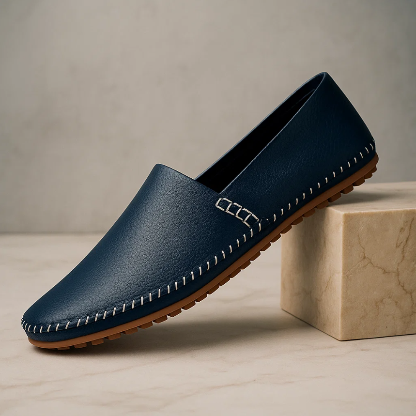Ethan | Svarta Handsydda Slip-On Loafers för Dam med Gummisula 1