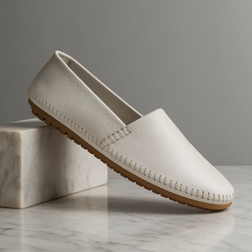 Ethan | Svarta Handsydda Slip-On Loafers för Dam med Gummisula 2