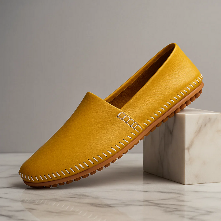 Ethan | Svarta Handsydda Slip-On Loafers för Dam med Gummisula 4