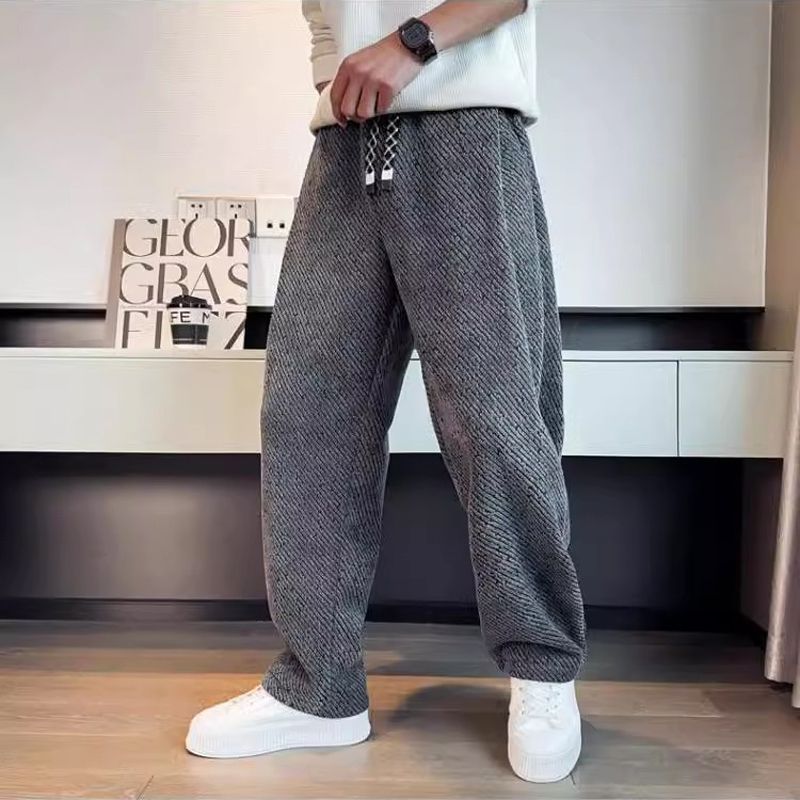 Ethan | Textured Casual Straight Leg Trousers for Men 0