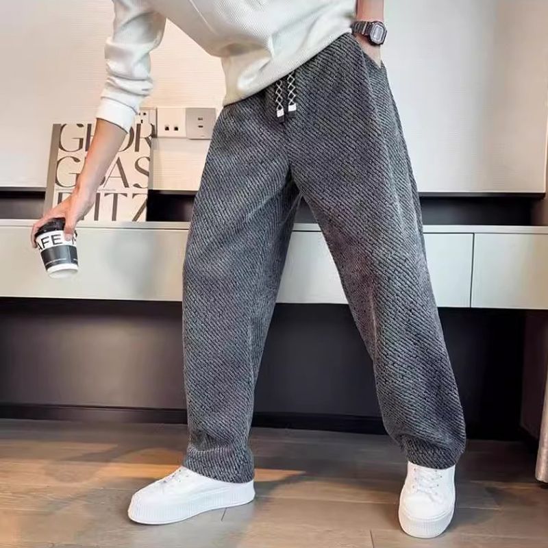 Ethan | Textured Casual Straight Leg Trousers for Men 5