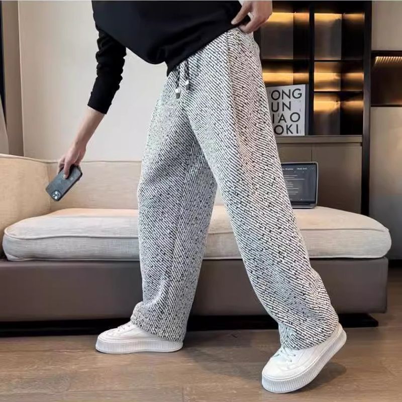 Ethan | Textured Casual Straight Leg Trousers for Men 6