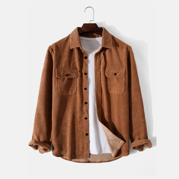 Ethan | Textured Long Sleeve Shirt with Button Details 1