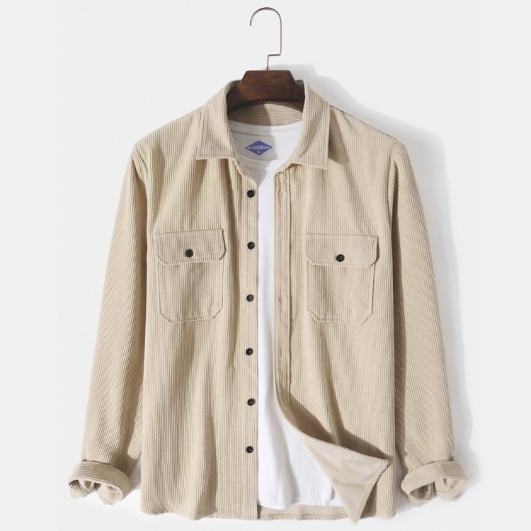 Ethan | Textured Long Sleeve Shirt with Button Details 2