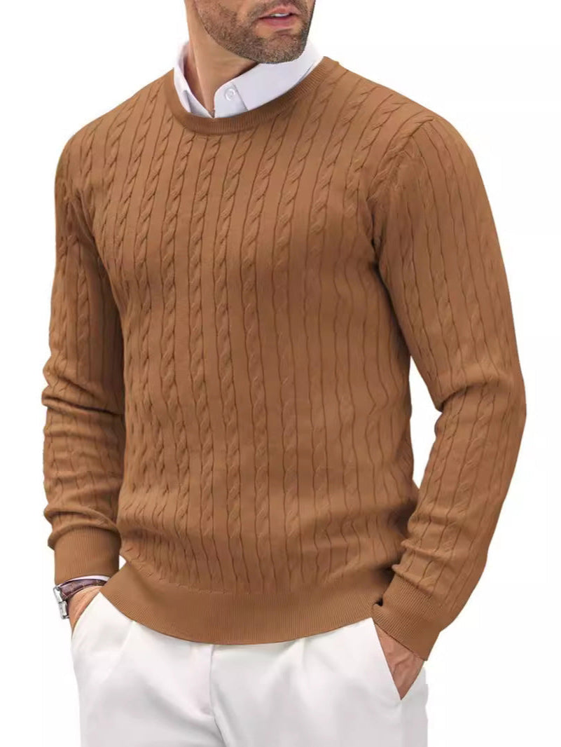 Ethan | Trendig Slim Fit Höststickad Tröja Med Tvistat Mönster 2