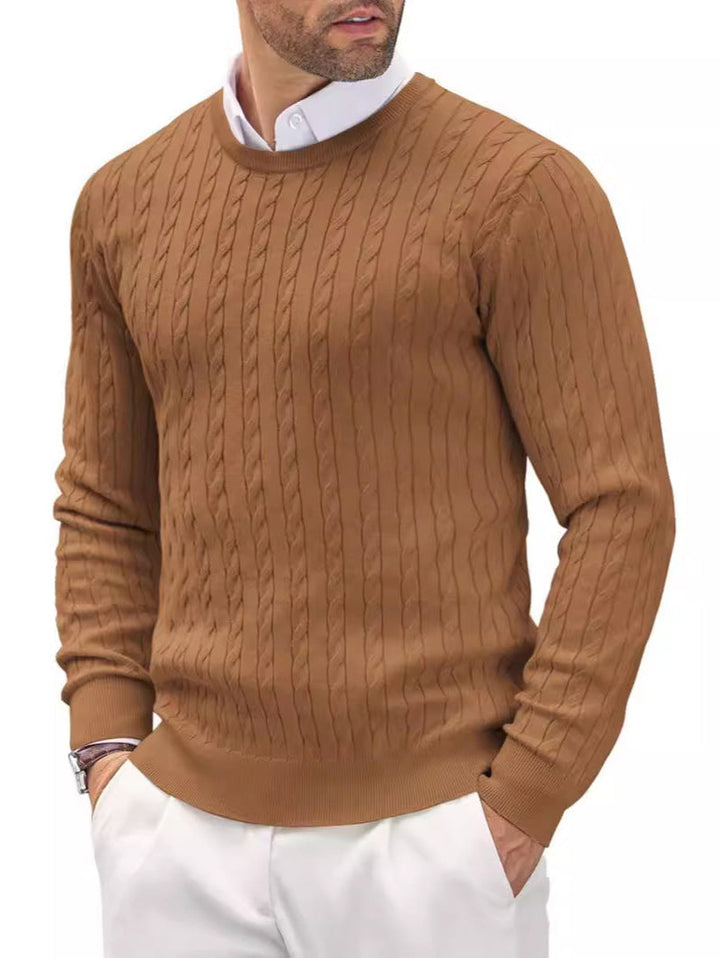Ethan | Trendig Slim Fit Höststickad Tröja Med Tvistat Mönster 2