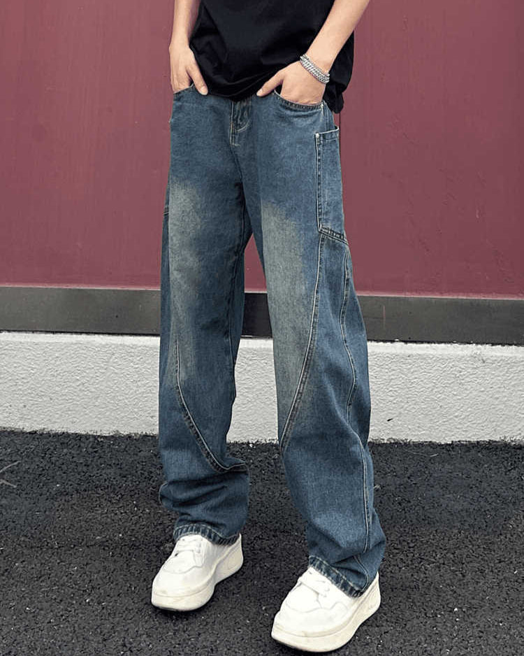 Ethan | Trendiga Raka Ben Jeans Herr med Balanserad Passform 1