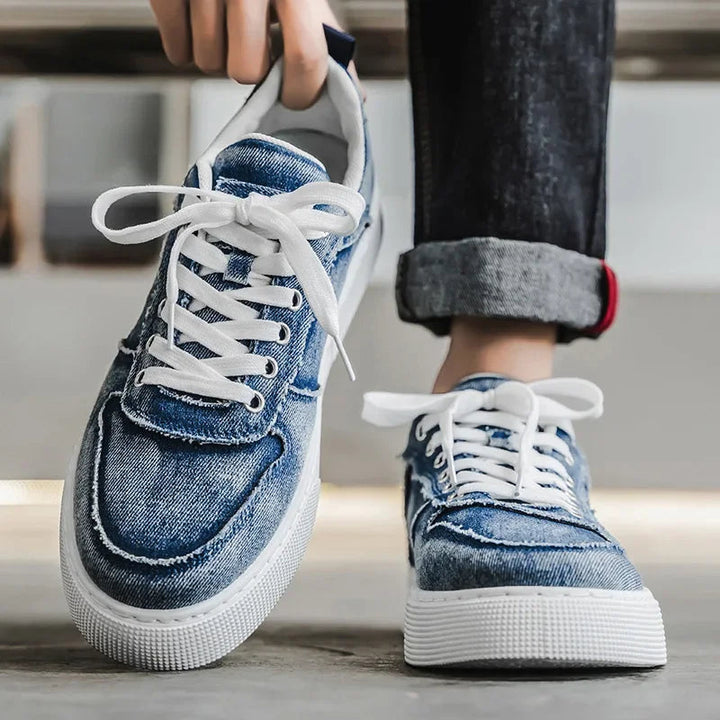 Ethan | Tvättad Mjuk Low Top Sneakers för Herr 2