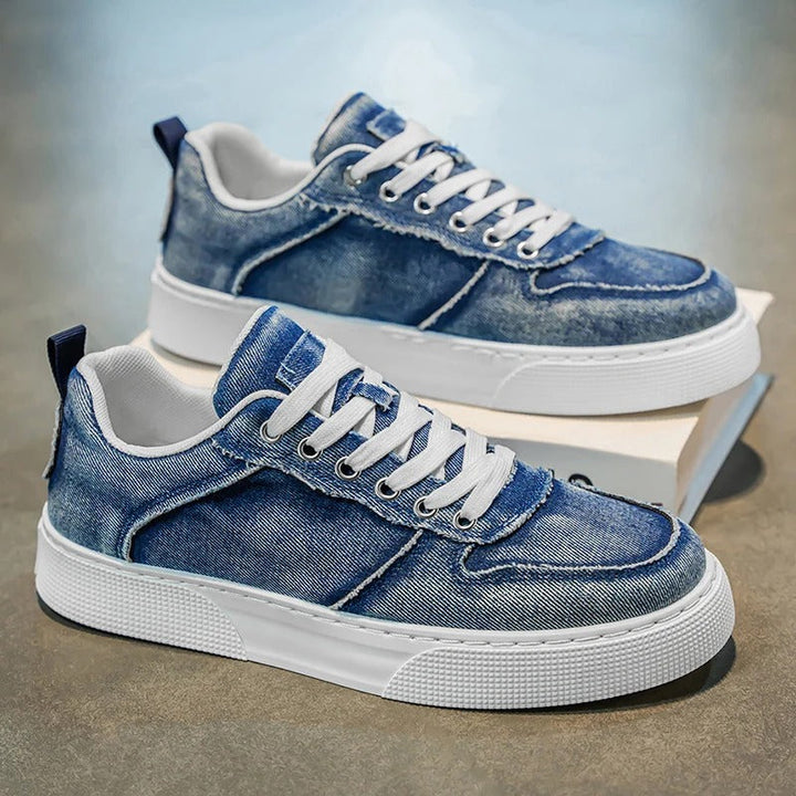 Ethan | Tvättad Mjuk Low Top Sneakers för Herr 3