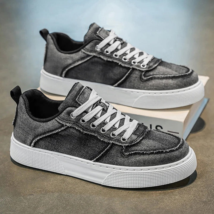 Ethan | Tvättad Mjuk Low Top Sneakers för Herr 4